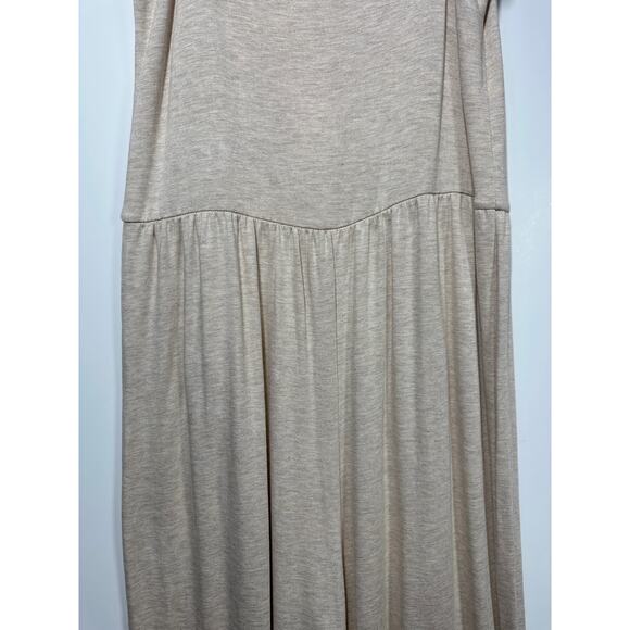 Antistar One-Piece Jumpsuit Wide Leg Spaghetti Straps Tan Beige Size L Comfy - Picture 8 of 11